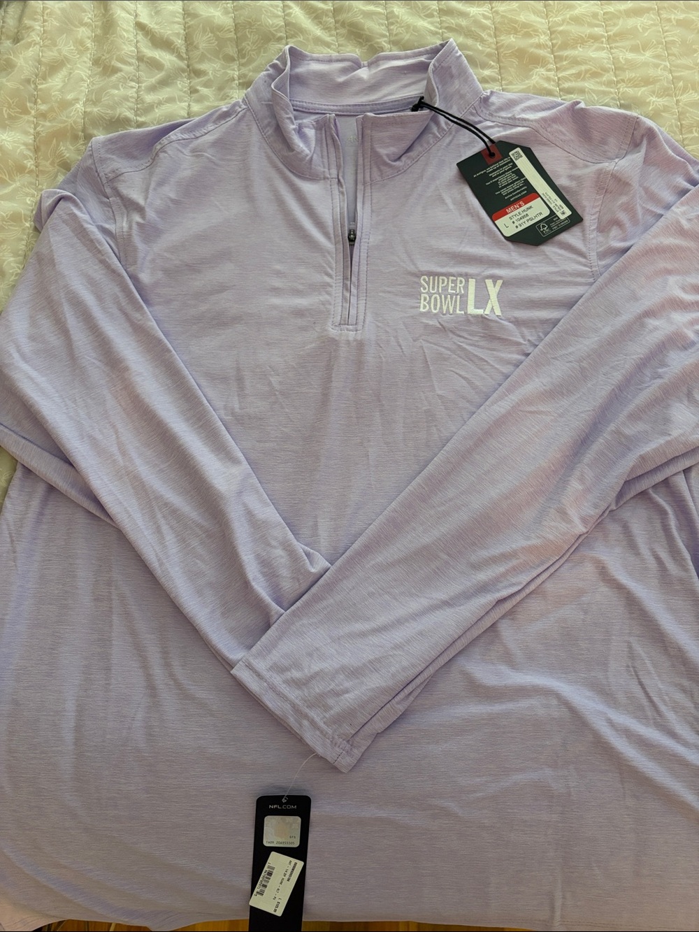 Super Bowl lightweight quarter zip